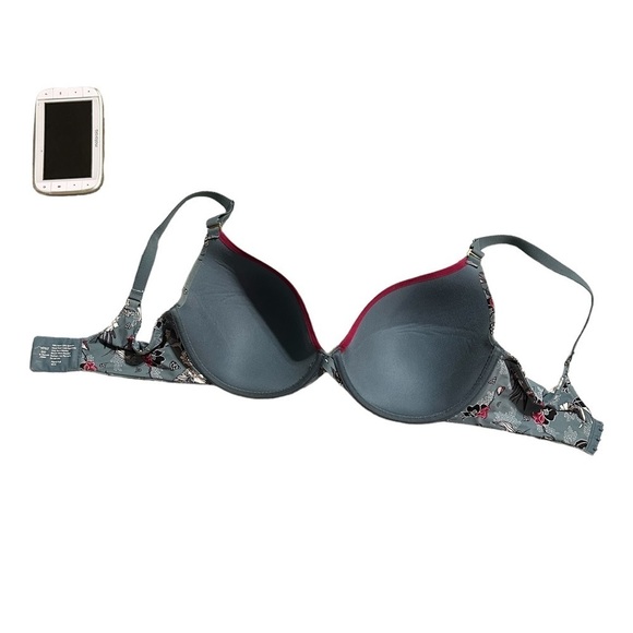 Soma Memorable Pipe Full Coverage Bra Womens 36DD Kimono Floral Atlantic - Picture 3 of 8